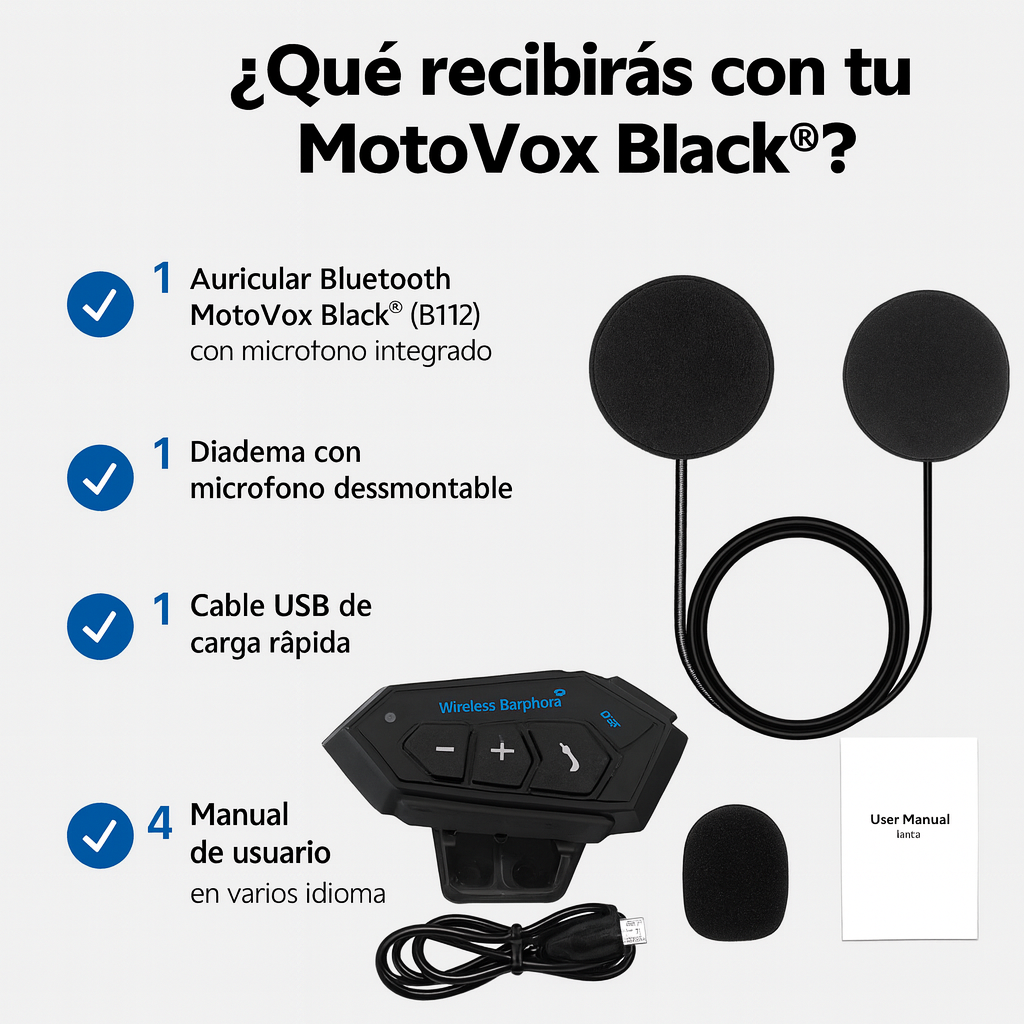 MotoVox Black® – Habla y escucha sin perder el control