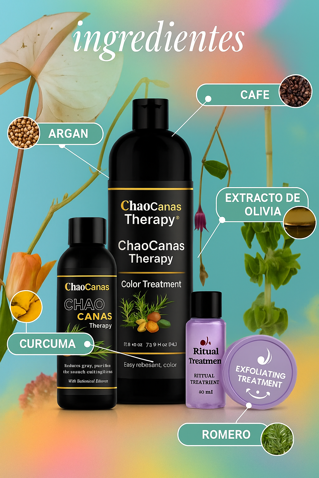 🧴 ChaoCanas Therapy® – ¡Elige tu tono, limpia tu raíz, despídete de las canas!