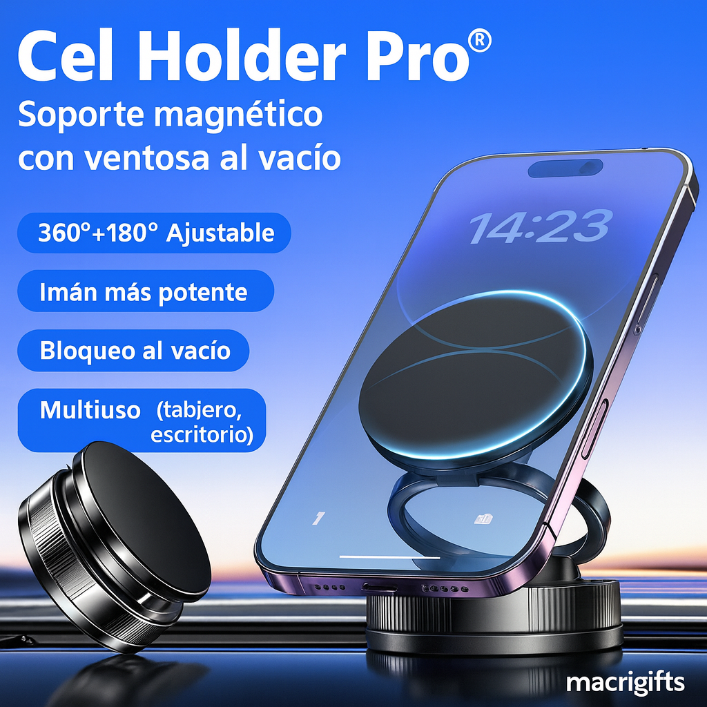 Cel Holder Pro® – Seguridad y elegancia para tu celular en el carro