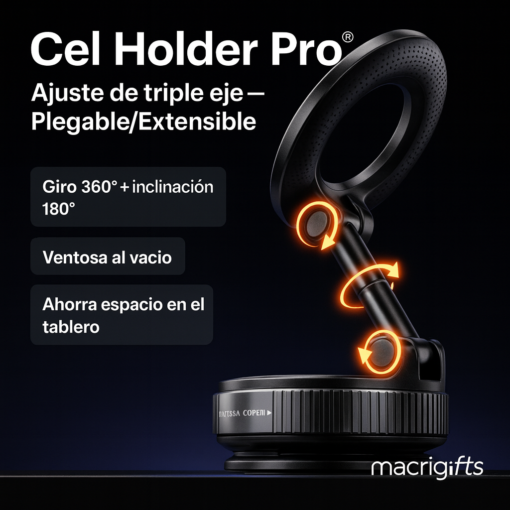 Cel Holder Pro® – Seguridad y elegancia para tu celular en el carro
