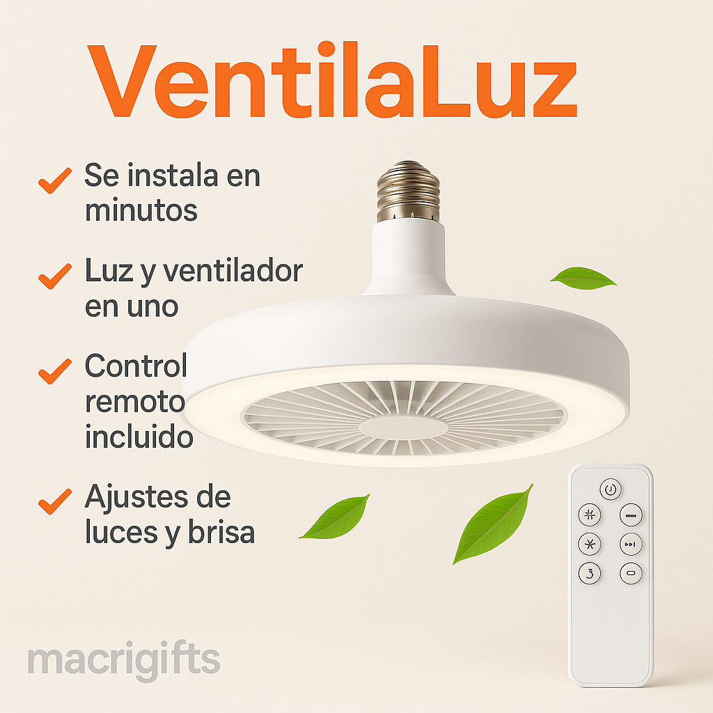 VentilaLuz® – Luz y aire fresco en un solo giro