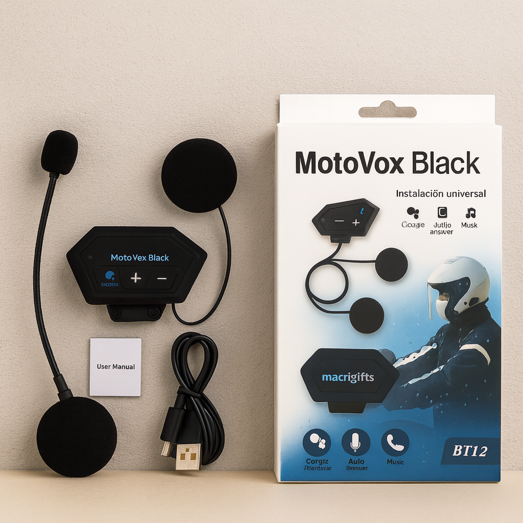 MotoVox Black® – Habla y escucha sin perder el control