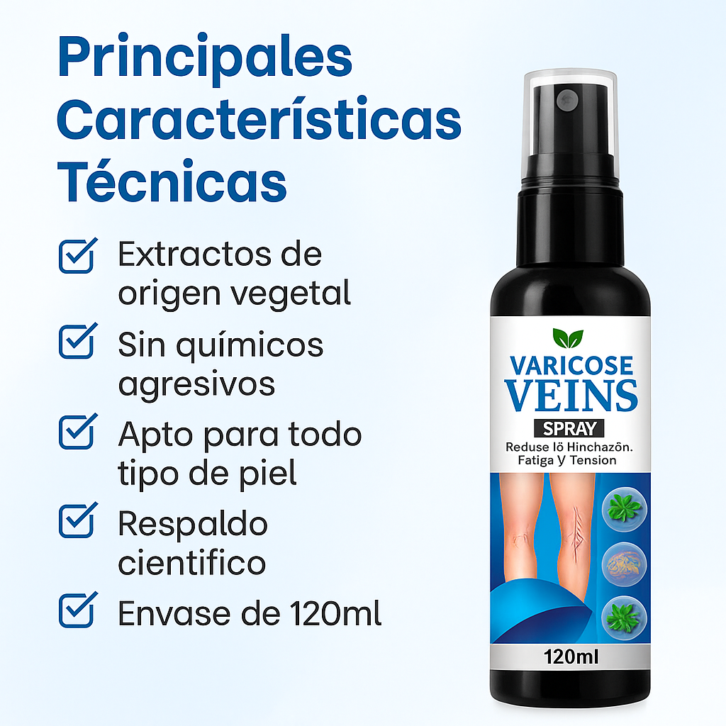 Spray Herbal Antivárices VeinGuard® – Refresca tus piernas y mejora su apariencia
