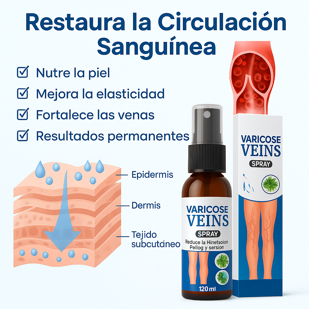 Spray Herbal Antivárices VeinGuard® – Refresca tus piernas y mejora su apariencia